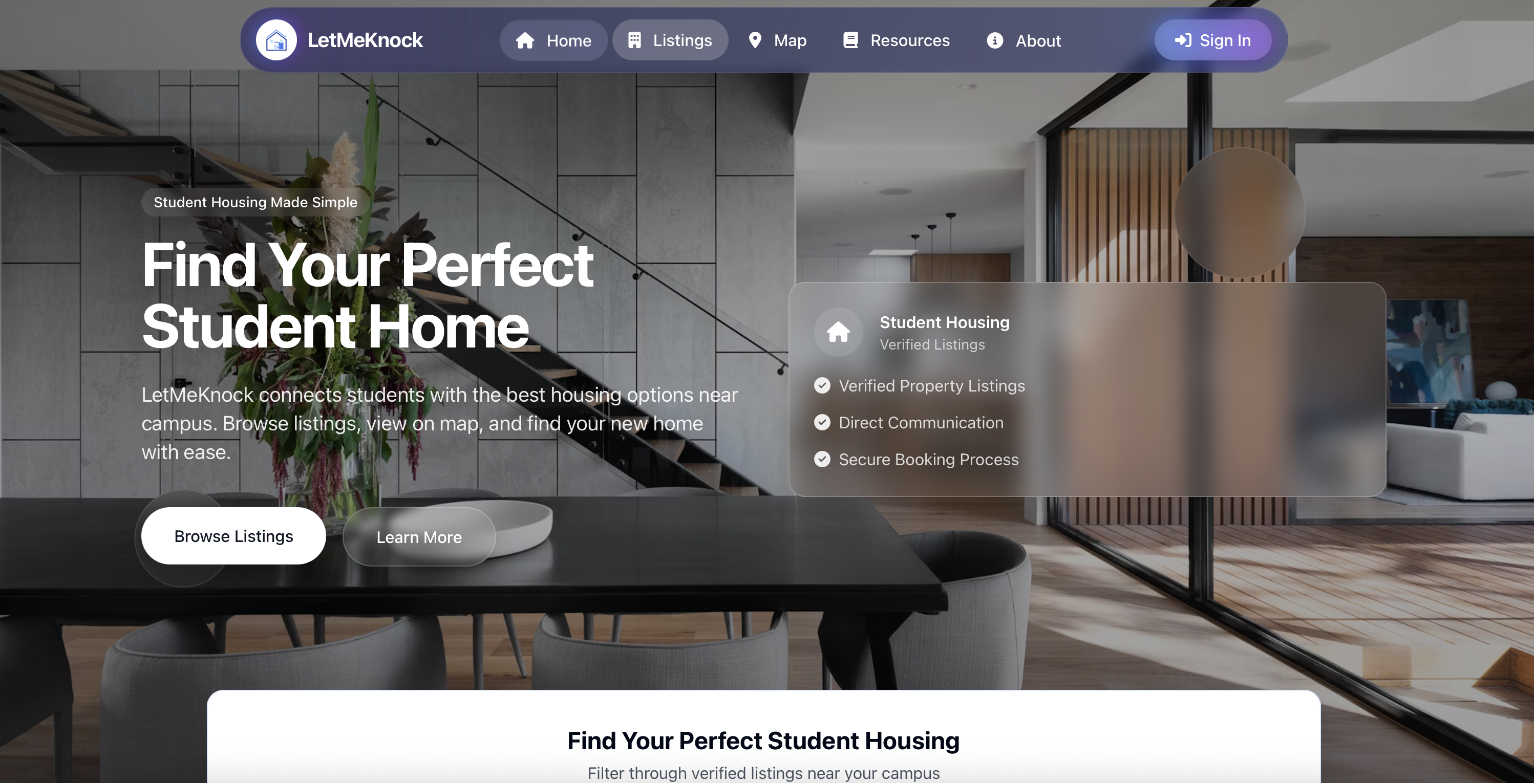 LetMeKnock - Real Estate Listing Platform